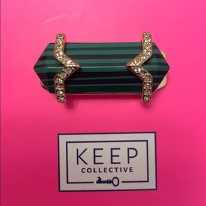 Keep Collective, Green Pave Stone, Charm (Retired)